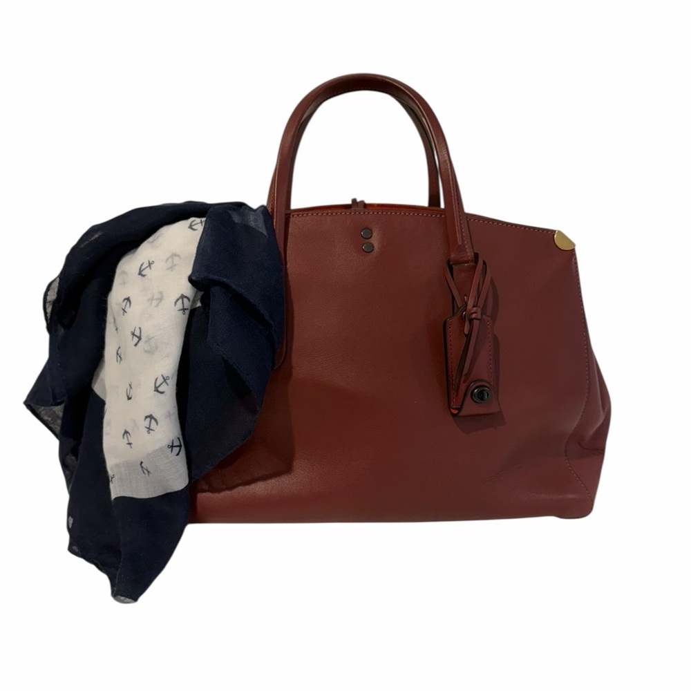 Coach Cooper Carryall Burgundy Oxblood Leather Bag Luxe Style 22821 - Picture 13 of 13